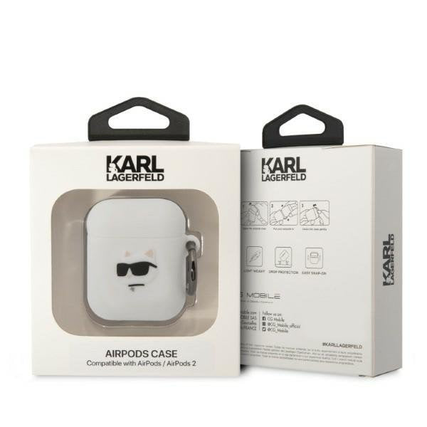 Кейс Karl Lagerfeld KLA2RUNCHH за AirPods 1/2 бял