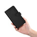 Кожен калъф iCarer Wallet Case за Samsung Galaxy S23 черен