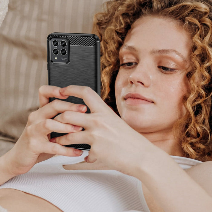 Кейс HQWear Carbon Case за T - Mobile Revvl 6 Pro 5G черен