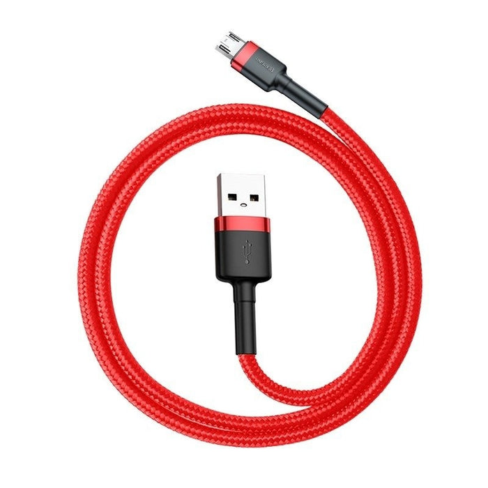 Кабел Baseus Cafule Micro USB 2.4A 1m червен