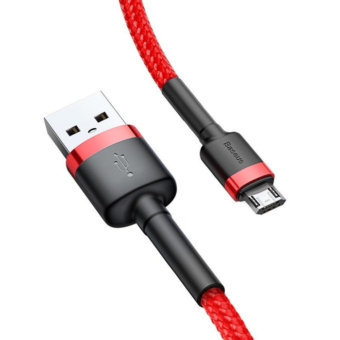 Кабел Baseus Cafule Micro USB 2.4A 1m червен