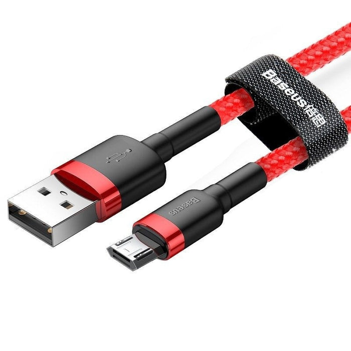 Кабел Baseus Cafule Micro USB 2.4A 1m червен