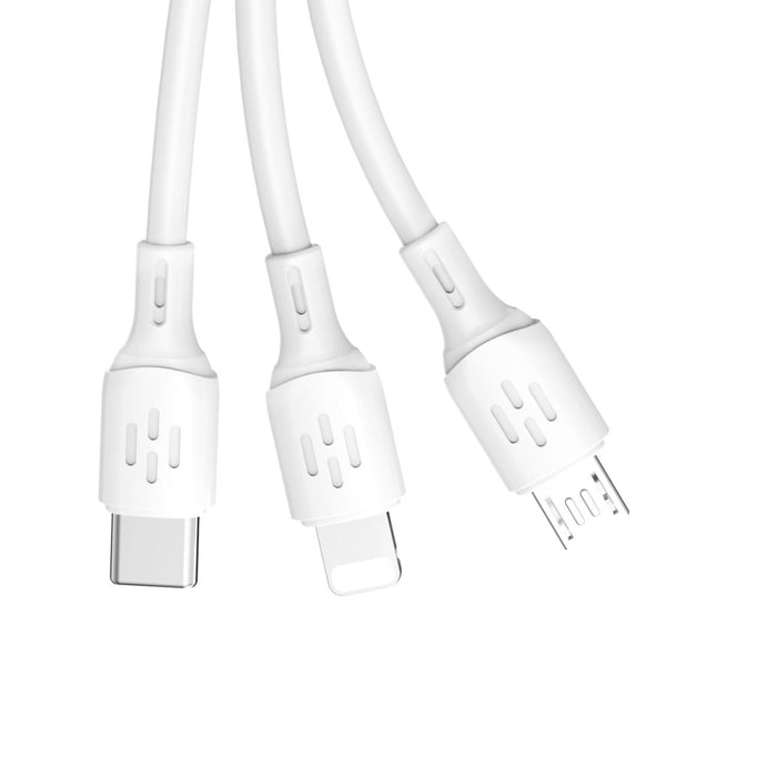 3в1 кабел Dudao USB към USB - C / micro Lightning