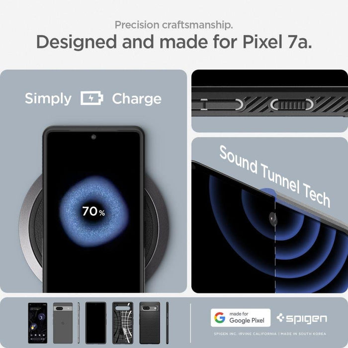 Кейс Spigen Liquid Air за Google Pixel 7a матово черен