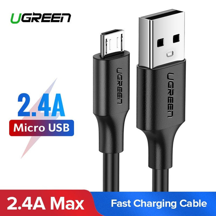 UGREEN micro USB кабел QC 3.0 2.4A 0.25m (черен)