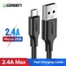 UGREEN micro USB кабел QC 3.0 2.4A 0.25m (черен)