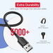 UGREEN micro USB кабел QC 3.0 2.4A 0.25m (черен)