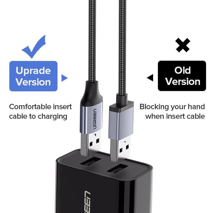 UGREEN micro USB кабел QC 3.0 2.4A 0.5m (черен)