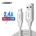 UGREEN micro USB кабел QC 3.0 2.4A 1m (бял)