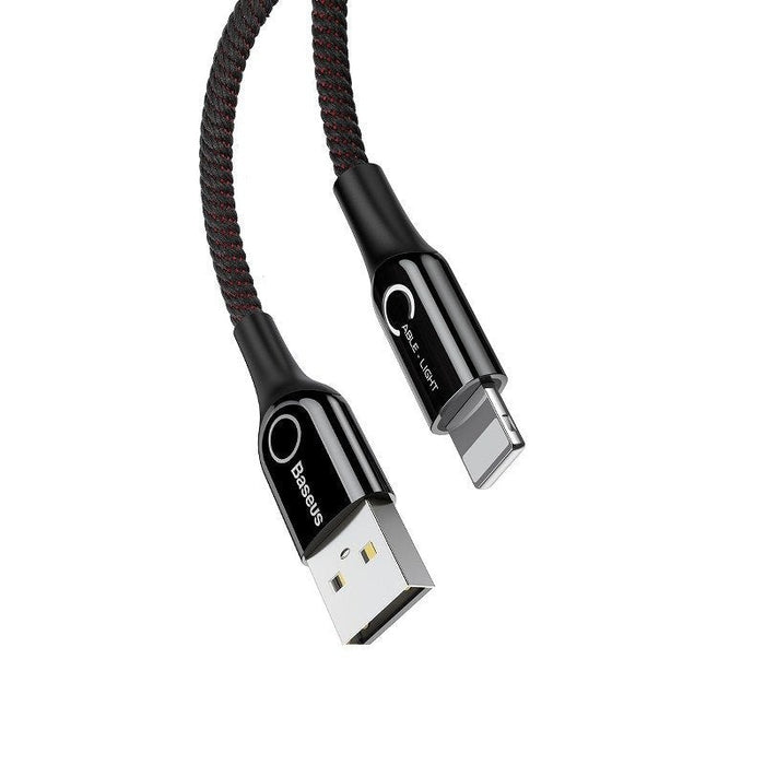 Кабел Baseus USB към Lightning LED 2.4А 1m черен