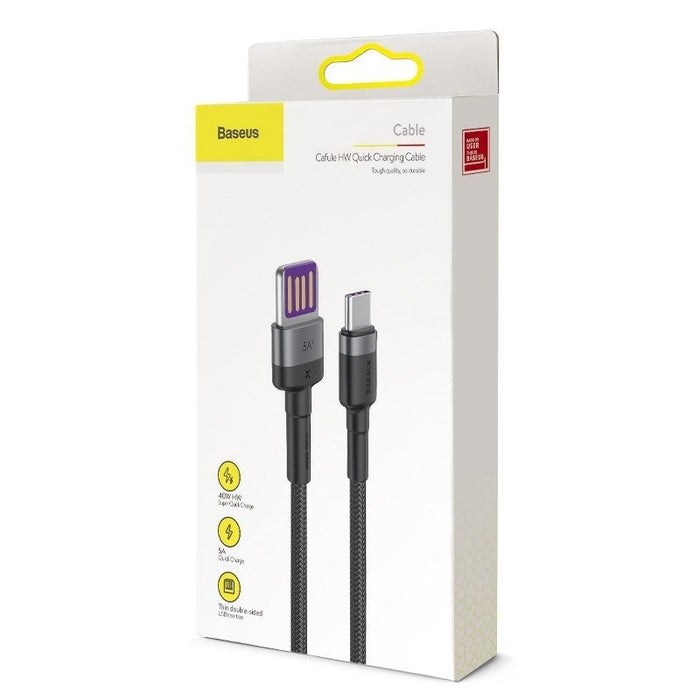 Кабел Baseus Cafule USB - C Huawei SuperCharge QC 3.0