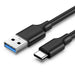 Кабел UGREEN USB към USB - C 3.0 1.5m черен