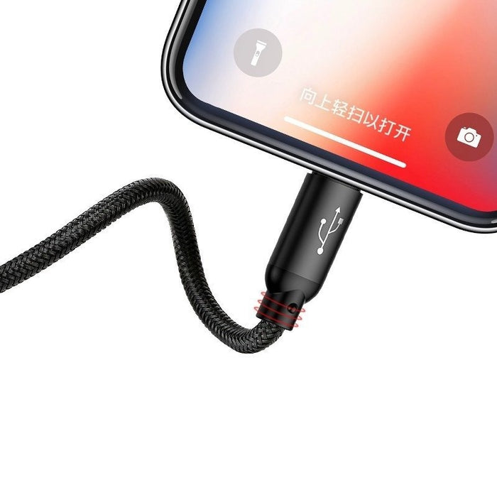 Кабел 3в1 Baseus USB - C / Lightning Micro 3.5A 0.3m черен