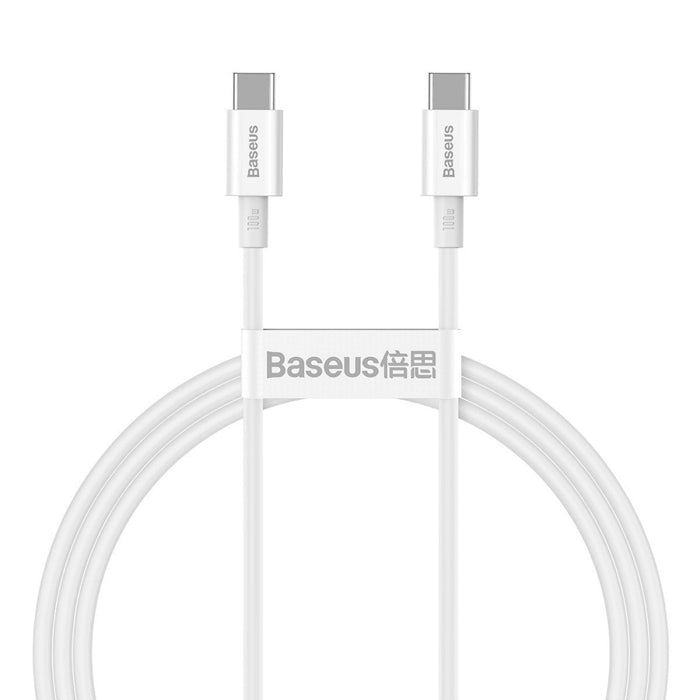 Кабел Baseus Superior Series USB - C към 100W 1m бял