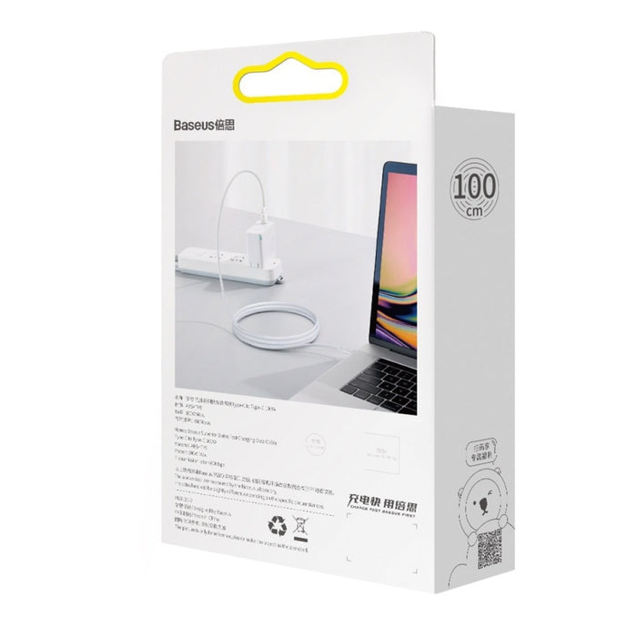 Кабел Baseus Superior Series USB - C към 100W 1m бял