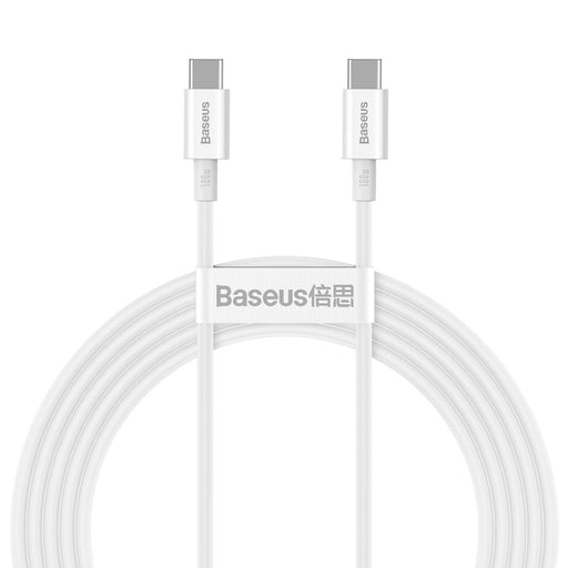 Кабел Baseus Superior Series USB - C към 100W 2m бял