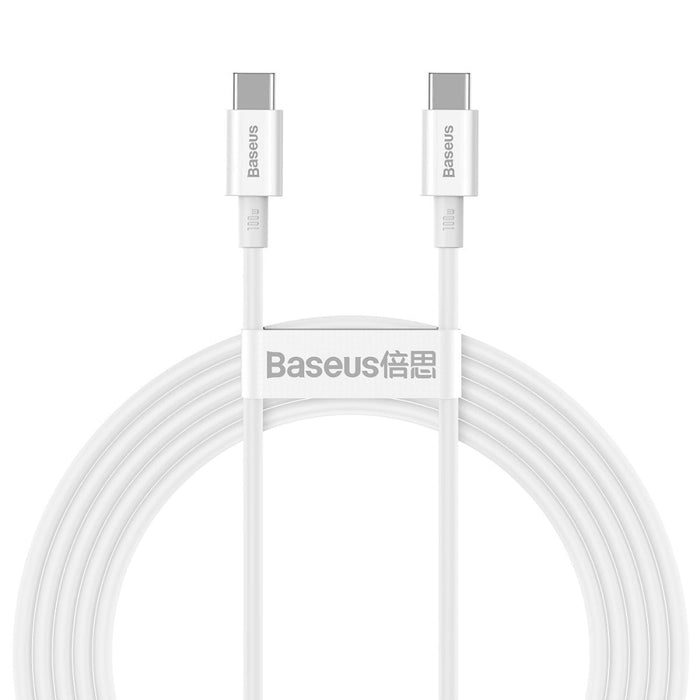 Кабел Baseus Superior Series USB - C към 100W 2m бял