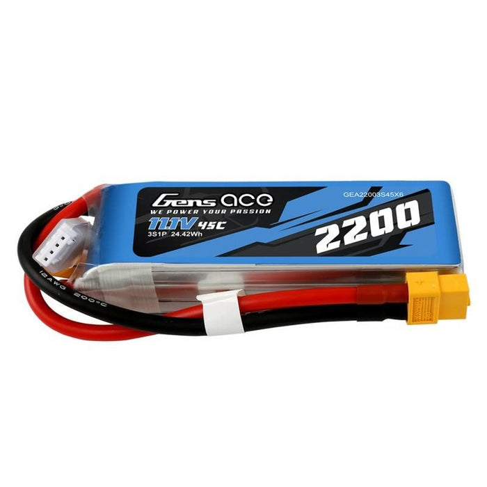 Батерия Gens Ace 2200mAh 11.1V 45C 3S1P XT60