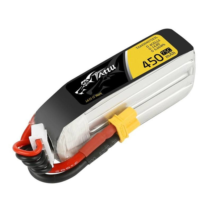 Батерия Tattu 450mAh 14,8V 75C 4S1P Long