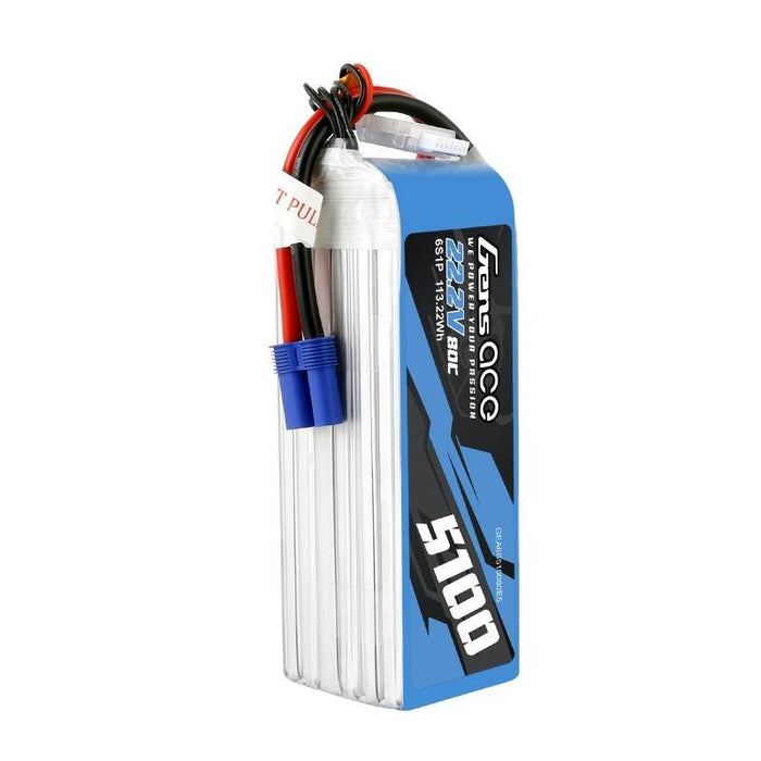 Батерия GensAce 5100mAh 22.2V 80C 6S1P EC5 battery