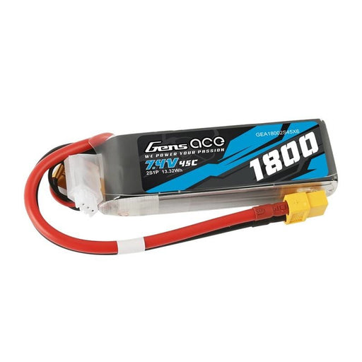 Батерия GensAce LiPo 1800mAh 7.4V 45C 2S1P XT60