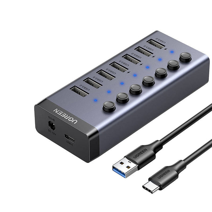 Разклонител UGREEN 7in1 USB - C 7x USB - A 3.0