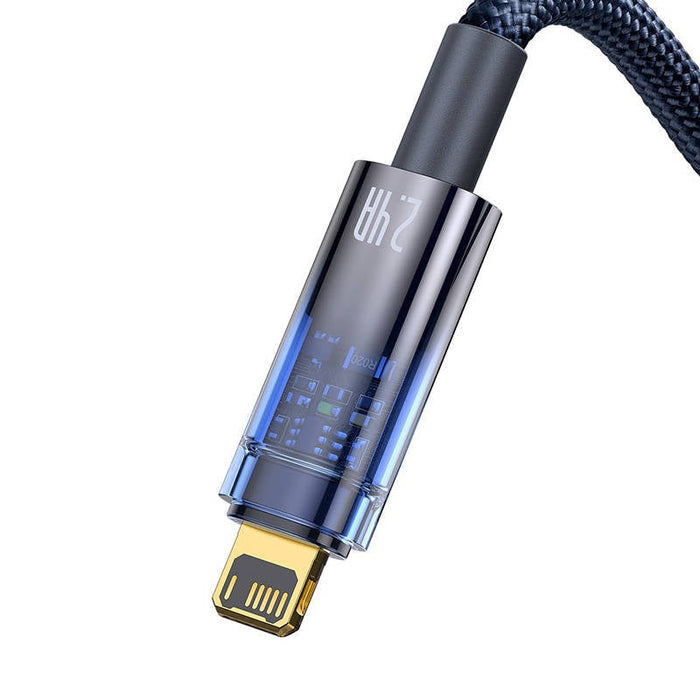 Кабел Baseus Explorer USB към Lightning 2.4A 1m син