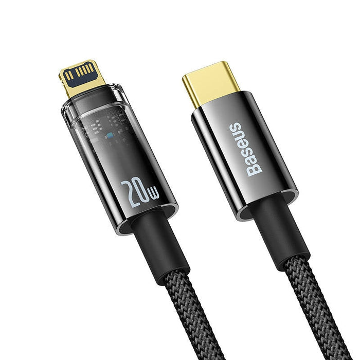 Кабел Baseus Explorer USB - C към Lightning 20W 2m черен