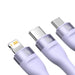 USB кабел 3в1 Baseus Flash Series USB - C + micro