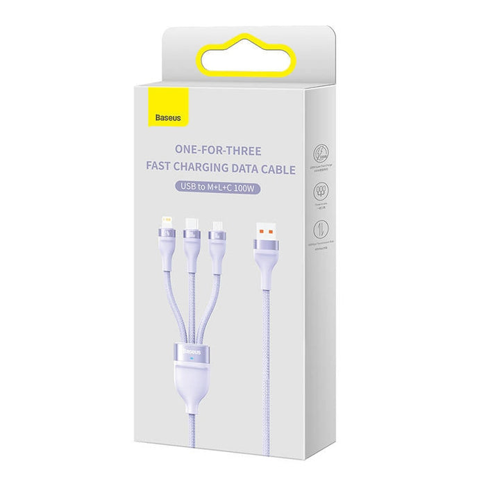 USB кабел 3в1 Baseus Flash Series USB - C + micro