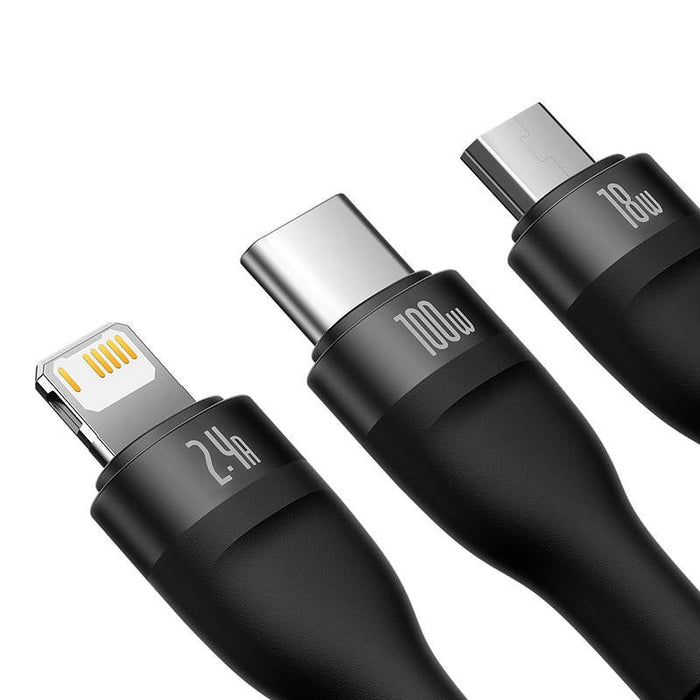 USB кабел 3в1 Baseus Flash Series USB - C + micro