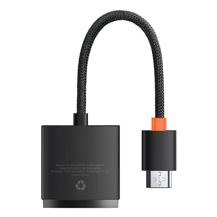 Адаптер Baseus Lite HDMI към VGA с аудио черен