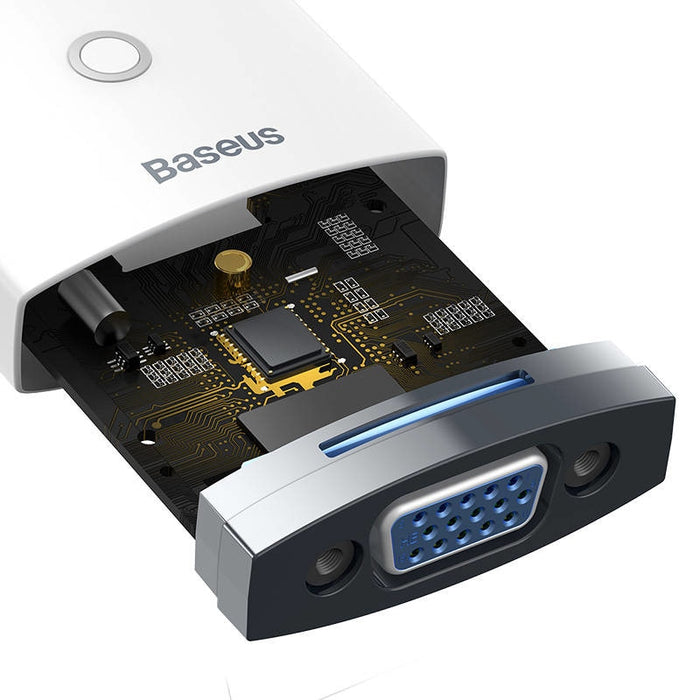 Адаптер Baseus Lite HDMI към VGA без аудио бял