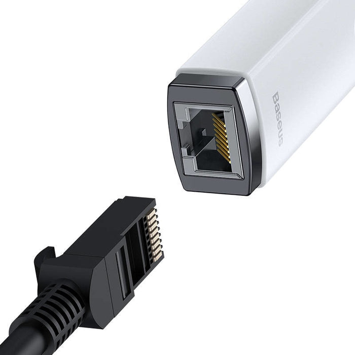 Мрежов адаптер Baseus Lite USB към RJ45 1000Mbps бял