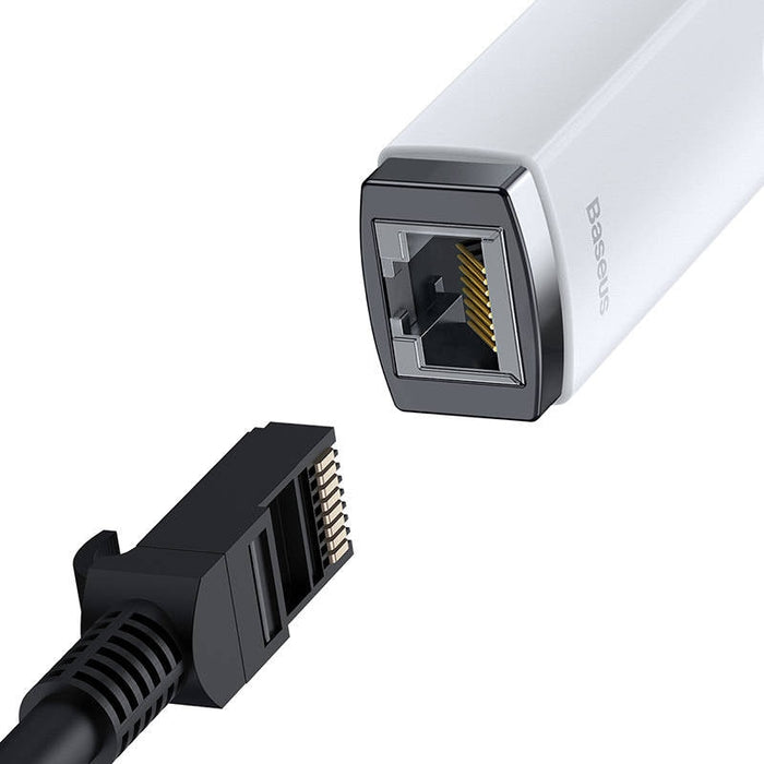 Мрежов адаптер Baseus Lite USB към RJ45 100Mbps бял