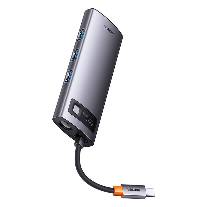 Хъб 6в1 Baseus Metal Gleam Series USB - C към 3x USB