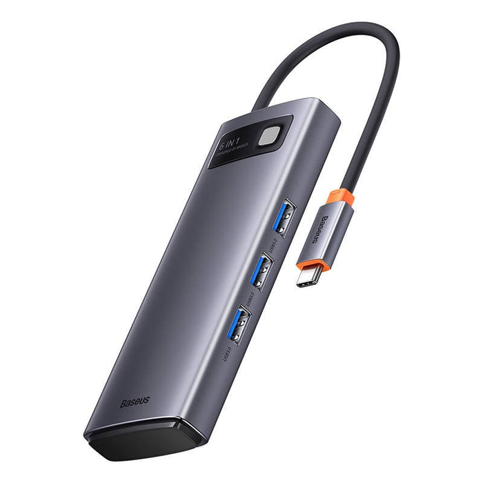 Хъб 6в1 Baseus Metal Gleam Series USB - C към 3x USB