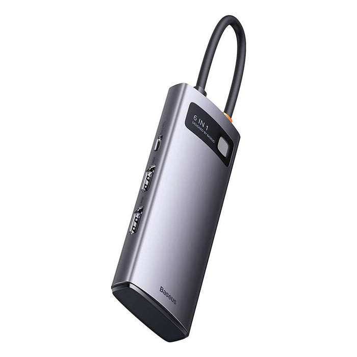 Хъб 6в1 Baseus Metal Gleam Series USB - C към 3x USB