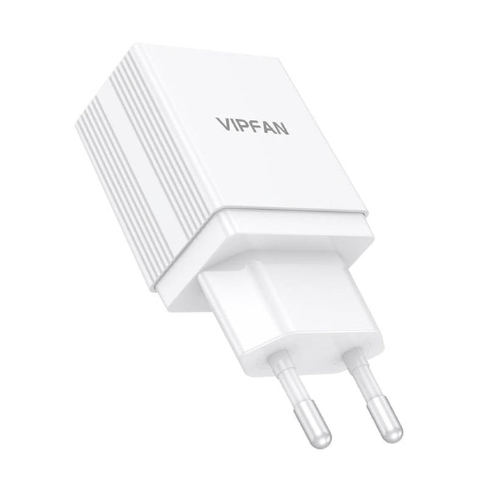 Адаптер Vipfan E02 2x USB 2.1А бял