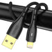 Кабел Vipfan Nano Gold X07 USB към Lightning 3A 1.2m черен