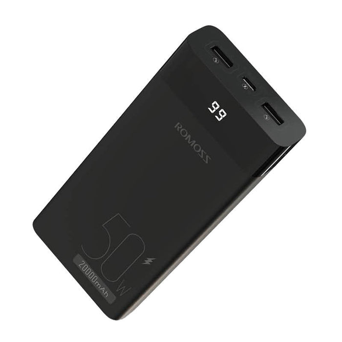 Преносима батерия Romoss PPD20 20000mAh QC + PD 50W Черен