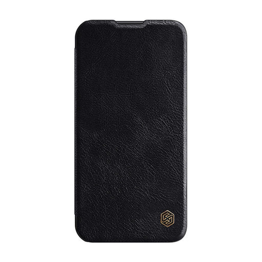 Кожен кейс Nillkin Qin Pro Leather за iPhone 14 (черен)