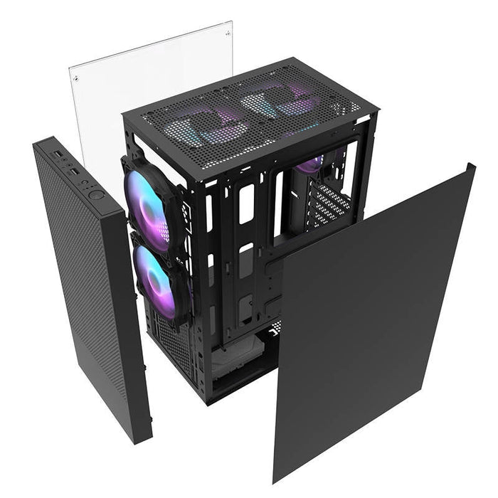 Кутия за компютър Darkflash A290 с 3 вентилатора Черен