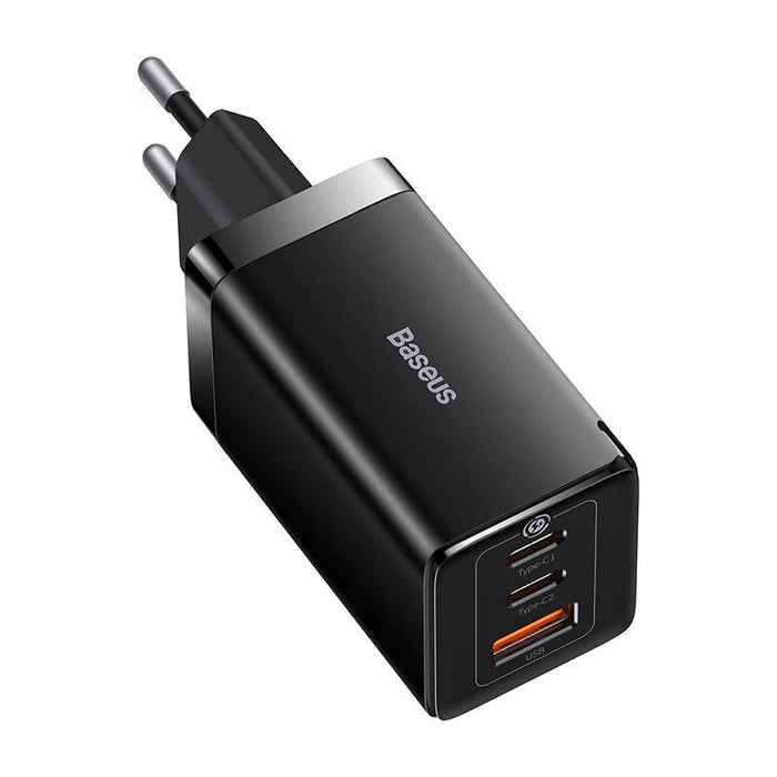 Адаптер Baseus GaN5 Pro 2xUSB - C + USB 65W черен