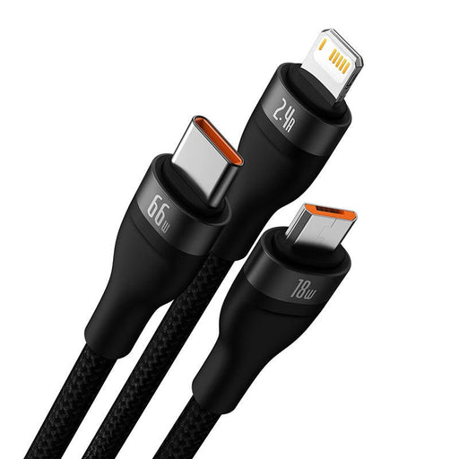 Кабел 3в1 Baseus Flash II Series USB към USB - C