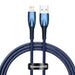 Кабел Baseus Glimmer Series USB към Lightning 2.4A 1m син