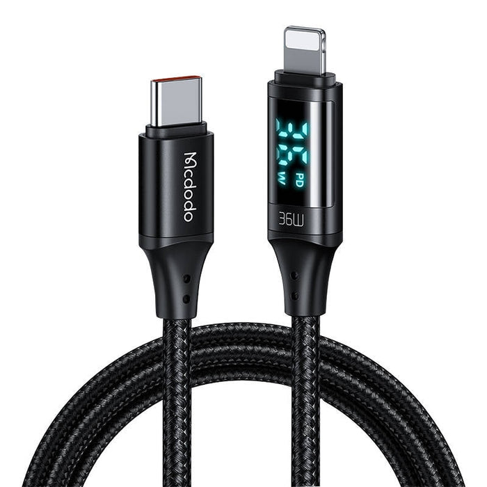 Кабел Mcdodo CA - 1030 USB - C към Lightning 36W 1.2m Черен