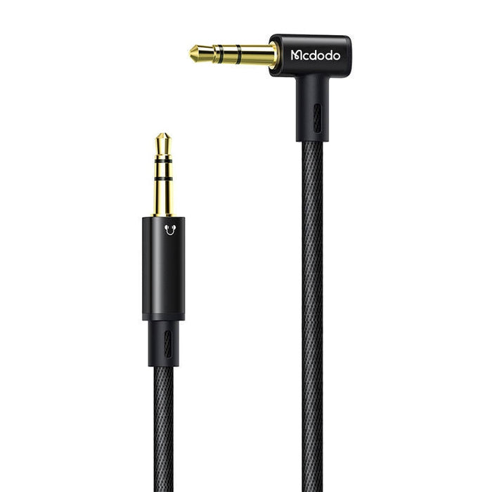 Ъглов кабел Mcdodo AUX mini jack 3.5mm 1.2m Черен