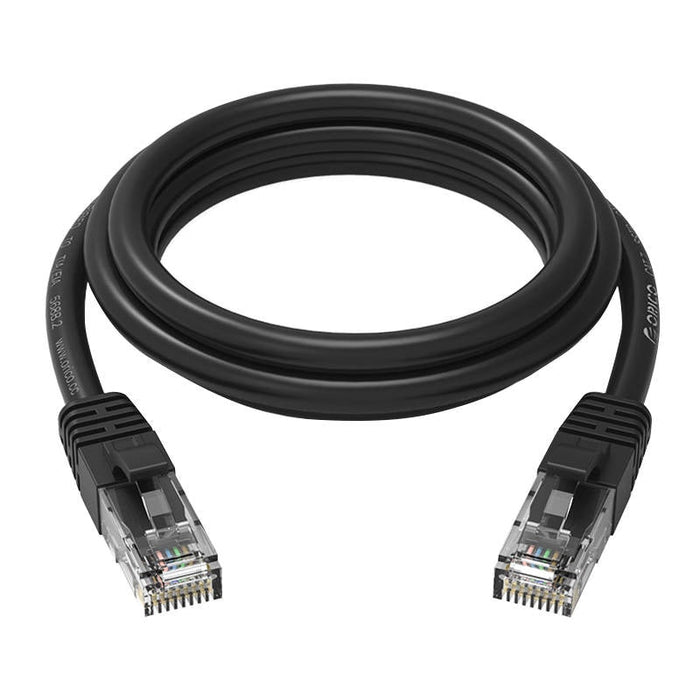 Мрежов кабел Orico Ethernet RJ45 Cat.6 кръгъл 1m черен