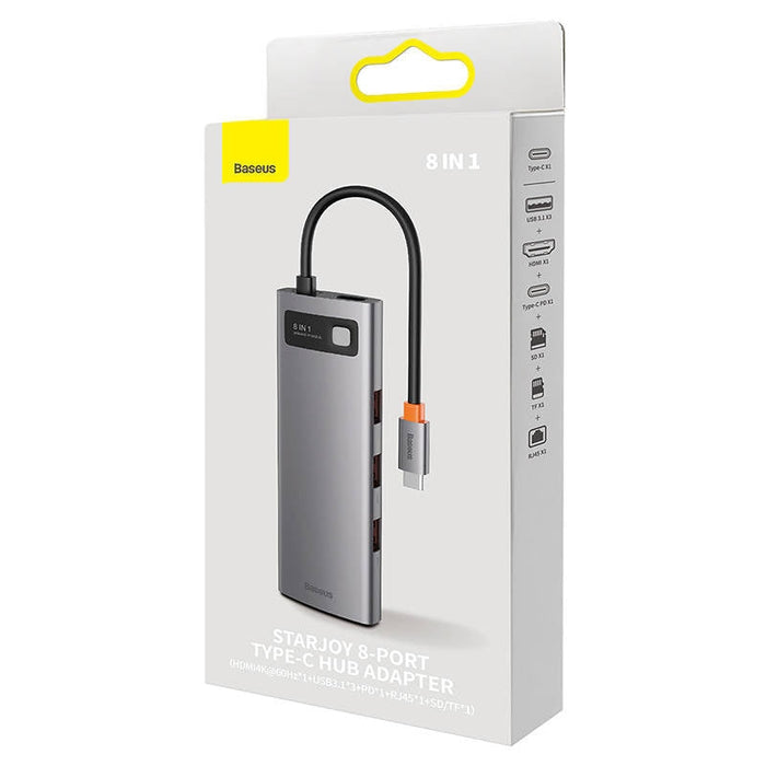 Хъб 8в1 Baseus StarJoy Series USB - C към 3x USB 3.1